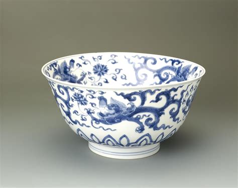 Kangxi Mark And Period Blue And White Porcelain Bowl With Dragon Design