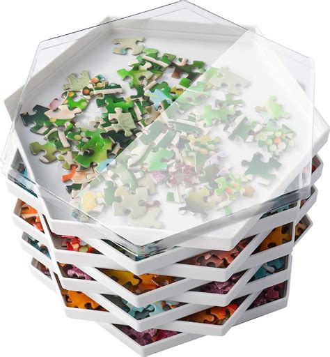 Becko Stackable Puzzle Sorting Trays Jigsaw Puzzle Sorters With Lid