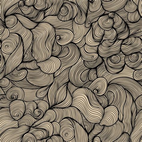 Bright Seamless Abstract Hand Drawn Pattern Waves Background C