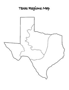 Texas History: Regions of Texas Map by Teaching On Easy Street | TPT