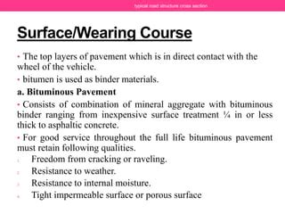 Typical Road Structure Cross Section Details Ppt