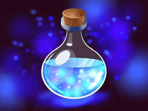 Magic potion bottle I made using a tutorial : r/ProCreate