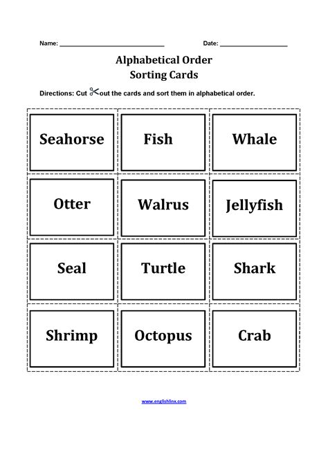 Alphabet Worksheets Alphabetical Order Worksheets