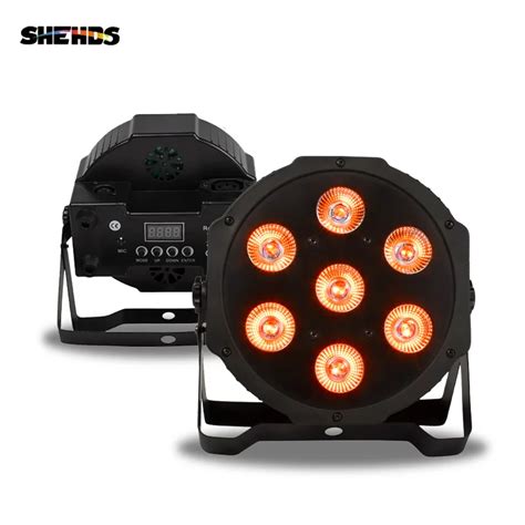 SHEHDS Par Lights 7x18W LED RGBWA UV 6in1 Lighting Stage Lights