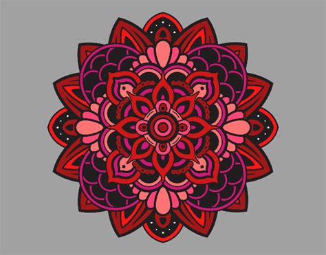 Desenho De Mandala Decorativa Pintado E Colorido Por Usu Rio N O