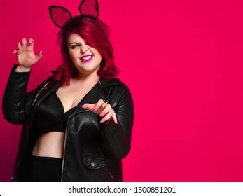 Cute Sexy Plus Size Brunette Black Stock Photo Shutterstock