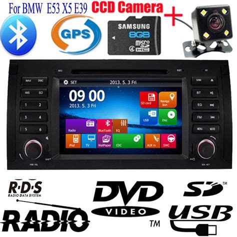 Double 2 Din Car DVD CD Player For BMW E53 X5 E39 E46 Built In BT CDC