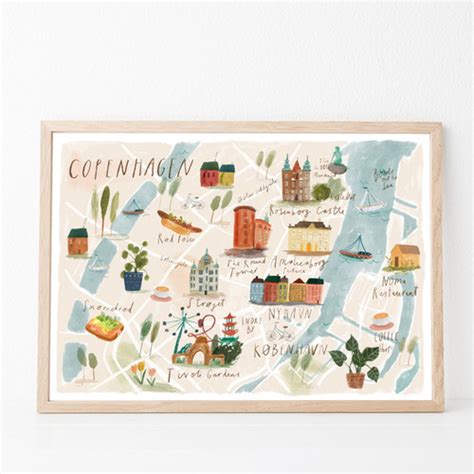 Illustrated Map Of Copenhagen Hannah Illustrates