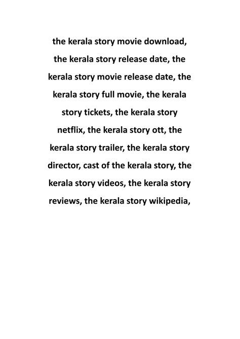 Ppt The Kerala Story Movie Release Date Reviews Cast Director