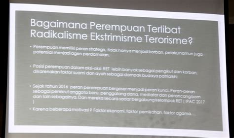 Perempuan Harus Terlibat Aktif Cegah Radikalisme Dan Terorisme Mitra