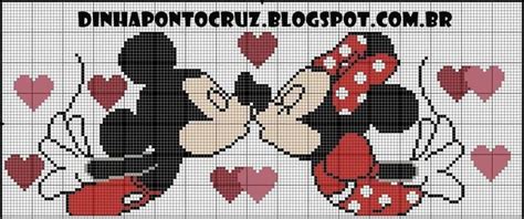 Ponto Cruz Desenho Da Minnie Ponto Cruz Andreia B Disney Cross