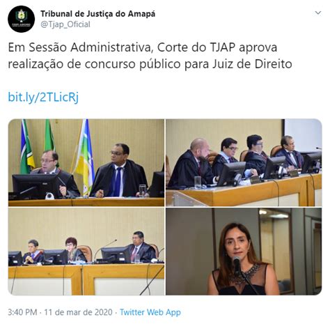 Tj Ap Autoriza Concurso Para Juiz Inicial De R Mil