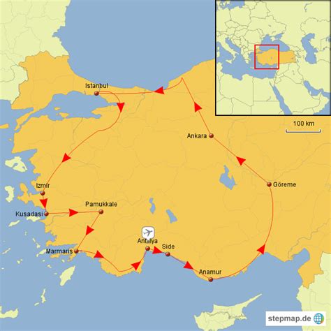 StepMap Türkei Landkarte für Türkei