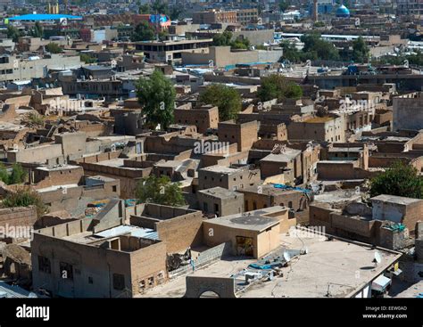 Old Houses With Flat Roofs Inside The Citadel, Erbil, Kurdistan, Iraq ...