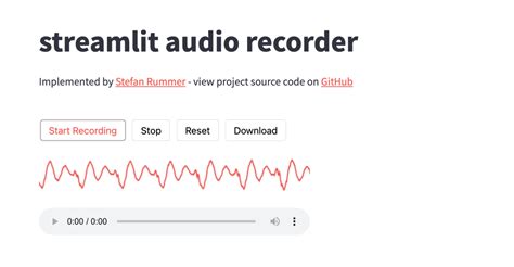 GitHub Stefanrmmr Streamlit Audio Recorder Record Audio From The