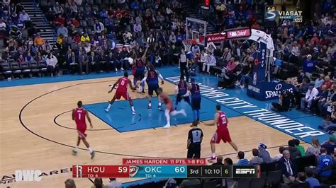 Andre Roberson Defense On James Harden December 25 2017 Youtube