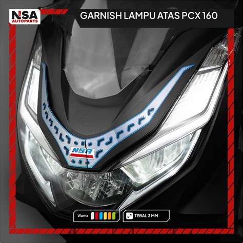 Jual Garnish Pcx Head Light Garnish Pcx Atas Lampu Depan Gold