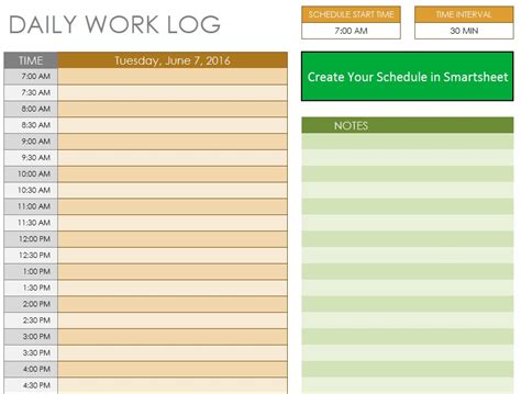 Free Sample Daily Log Templates Printable Samples