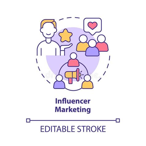 Influencer Marketing Concept Icon Stock Vector Illustration Of