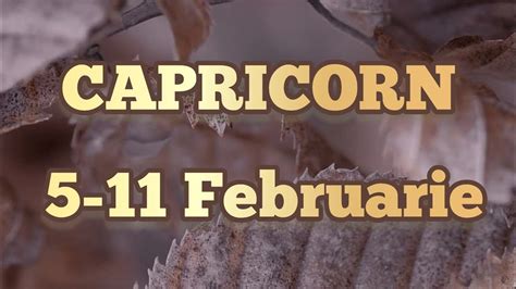 Capricorn Saptamana Februarie Youtube