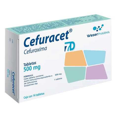 Cefuracet 7D 500 Mg Caja Con 14 Tabletas