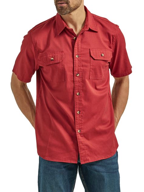 Wrangler® Mens Short Sleeve Plaid Shirt Sizes S 5xl