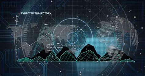 Animation of radar,graphs and world map ... | Stock Video | Pond5