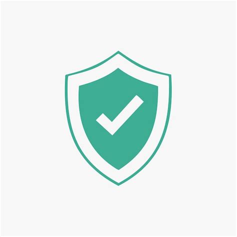 Escudo ícone de marca de verificação vetorial Vetor Premium