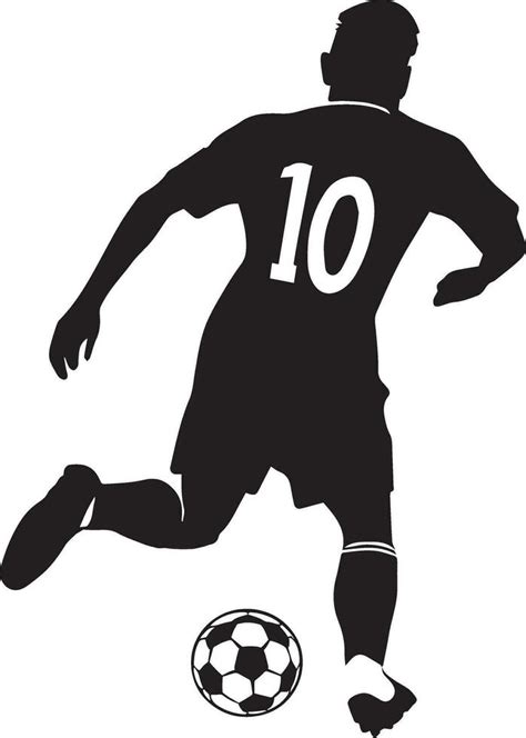 Soccer Player vector silhouette illustration 27542384 Vector Art at ...