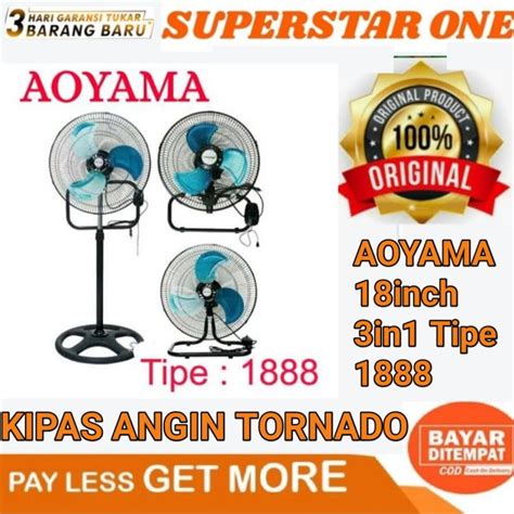 Kipas Angin Tornado Aoyama Tipe 1888 18 Inch 3in1 Aoyama Kipas Angin