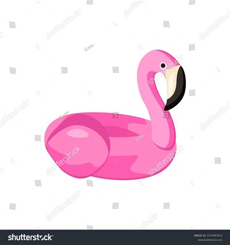 Pink Flamingo Inflatable Pool Float Vector Stock Vector Royalty Free