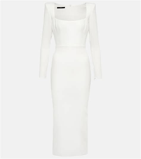 Alex Perry Bridal Carey Stretch Crêpe Midi Dress Alex Perry