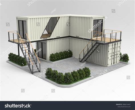 3d Illustration Shipping Container Design Stock Illustration 1886614447 Shutterstock