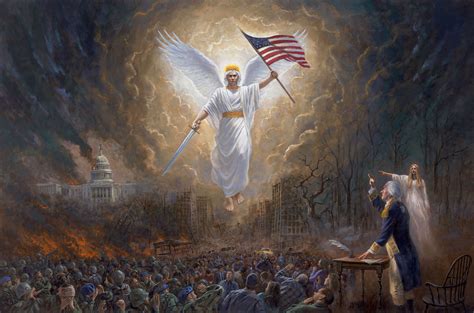 Jon Mcnaughton Angel Of Liberty The Vision Of George Washington