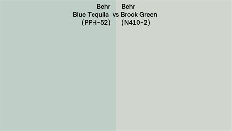 Behr Blue Tequila Vs Brook Green Side By Side Comparison