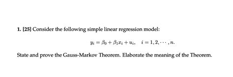 Solved 25 ﻿consider The Following Simple Linear Regression