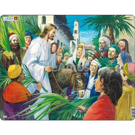 LARSEN Puzzle Biblia Ježiš príchod do Jeruzalema 33 dielikov