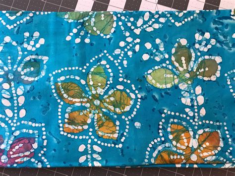 Blue Batik Fabric By The Yard Cotton Quilting Fabric Etsy