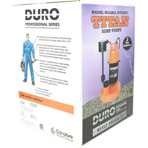 Duro 8094 Dsb250v Titan Basement Submersible Sump Pump 13 Hp