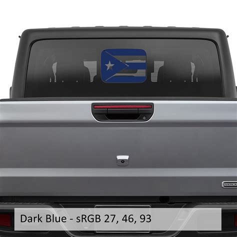 Puerto Rico Flag Rear Sliding Window Vinyl Decal | Jeep Wind