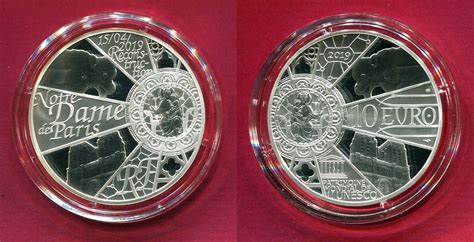 Frankreich 10 Euro Silbermünze 2019 Wiederaufbau der Notre Dame proof