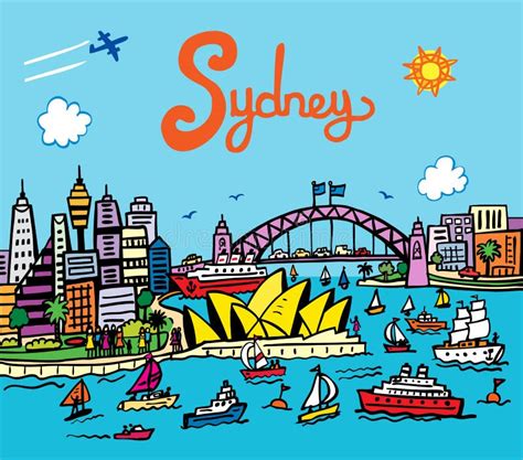 Sydney Australia Stock Vector Illustration Of People 37016258