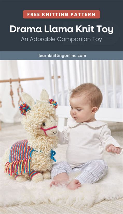 Drama Llama Knit Toy Free Knitting Pattern Lko