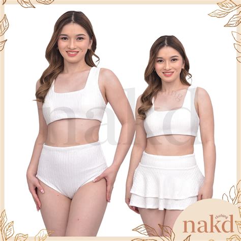 Nakd Fashion Winola In Summer Sexy Beach Boho Padded Bikini Skater