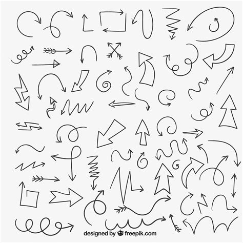 Free Vector Sketchy Arrows Collection