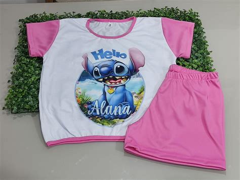 Pijamas Festa Do Pijama Stitch Elo Produtos Especiais