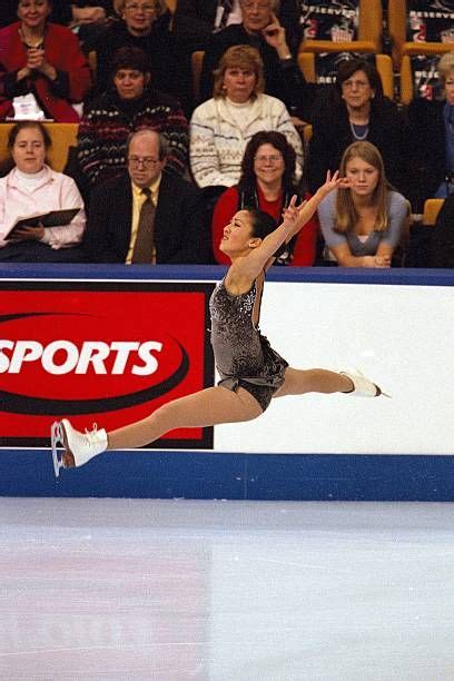 Michelle Kwan performing her technical program during the U.S. Figure ...