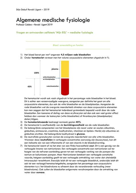 Samenvatting Hormonen En Vragen Fysiologie Samenvatting Hormonen En