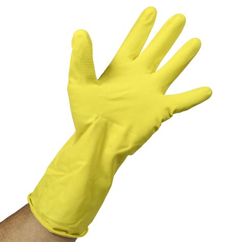 Wholesale Yellow Latex Gloves Flock Lined - 16 Mil Glove