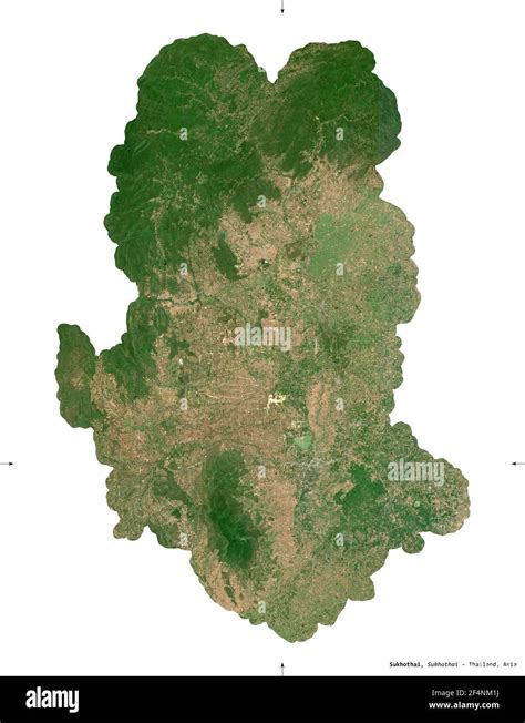 Sukhothai Province Of Thailand Sentinel Satellite Imagery Shape